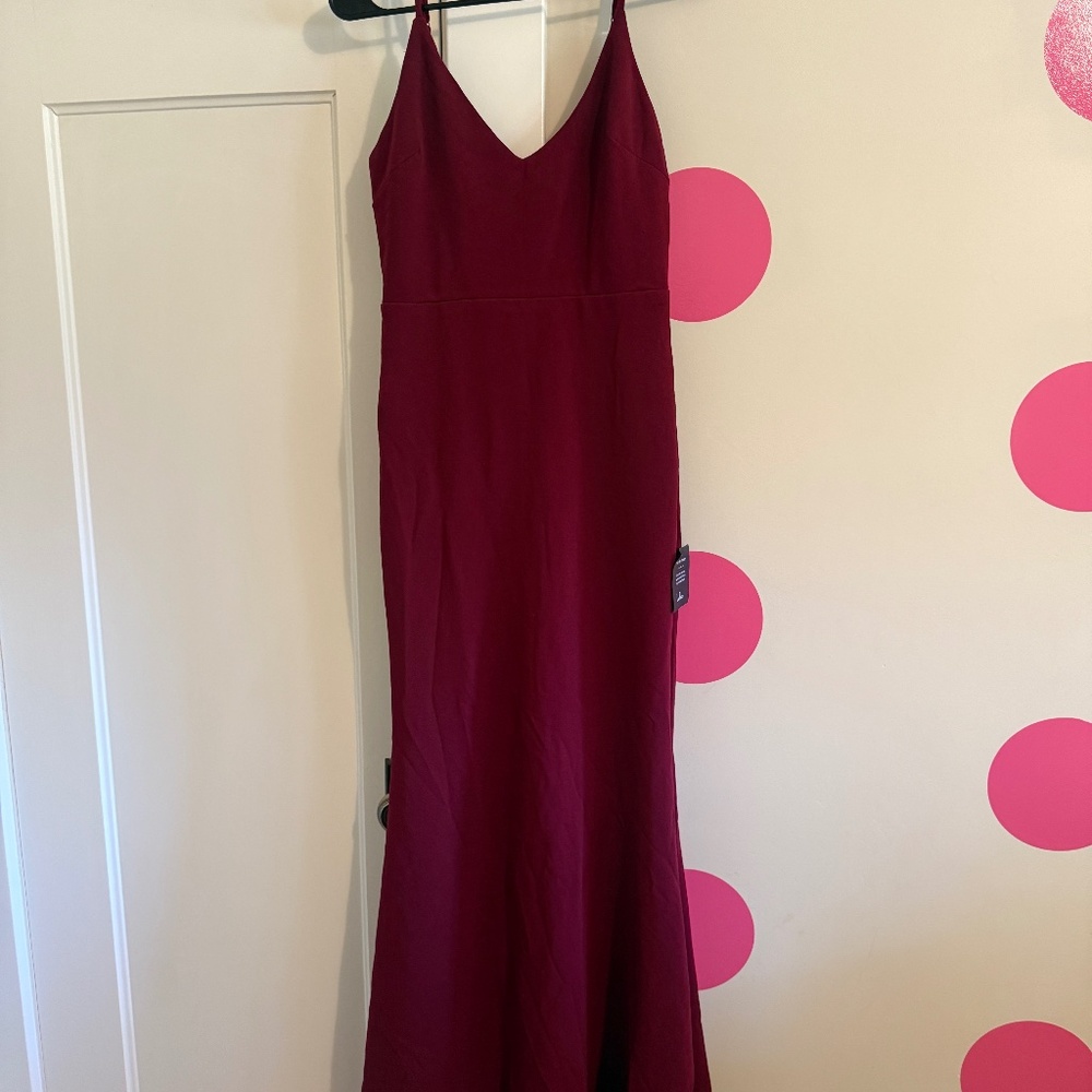 Lulus wine red maxi dress size small